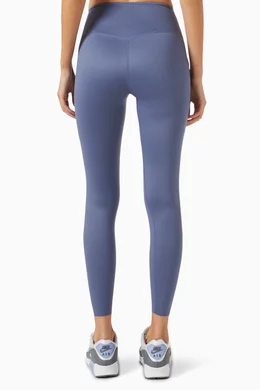 Buy Nike Blue Dri FIT Go Medium rise 7 8 Leggings in Stretch Jersey For Women Online Ounass Saudi