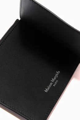 Buy Maison Margiela Black Money Clip Bi-fold Wallet in Leather For
