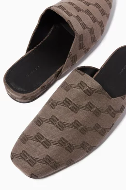Balenciaga Cosy Cozy Jacquard Mules Brown EU 41 - US Men\'s 8  Women\'s 11 NEW NIB Balenciaga | Shoes | Balenciaga Leopard Print Fur Slides  main image 2