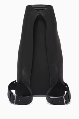 Buy Prada Black Triangle Backpack in Leather For Men Online