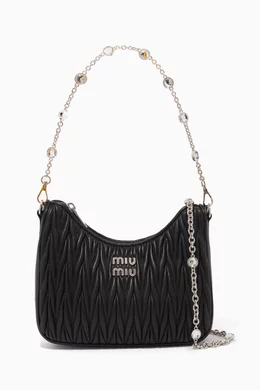 Matelassé nappa leather shoulder bag hot sale