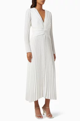 Buy Mossman White Stars Aligned Pleated Midi Dress For Women Online |  Ounass Saudi