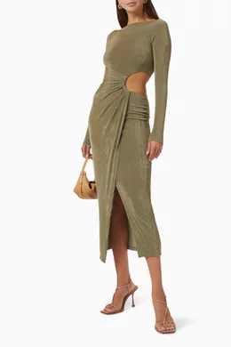 Buy Significant Other Green Ivy Midi Dress in Jersey For Women Online |  Ounass Saudi