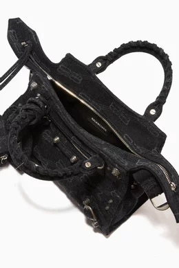 Buy Balenciaga Black Neo Cagole XS BB Monogram Shoulder Bag in