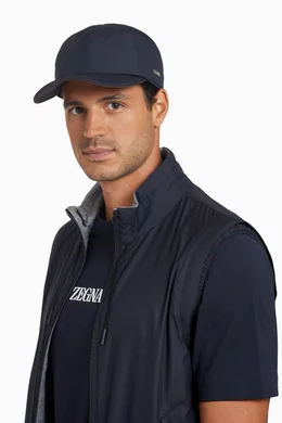 Buy Zegna Blue Zephyr Baseball Cap in Technical Fabric For