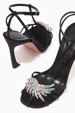 Patent embellished cage sandals sale