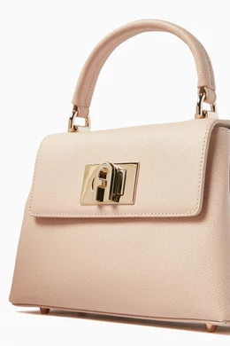 FURLA 1927 MINI TOP HANDLE ピンクゴールド Buy Furla Pink 1927 Mini Top Handle Bag in Grained Leather