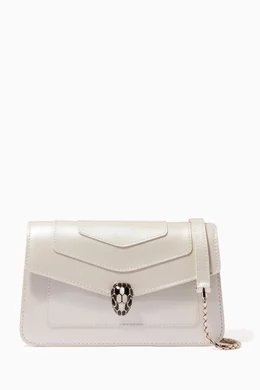 Buy BVLGARI White Serpenti Forever Chain Wallet in Leather For Women Online Ounass Saudi