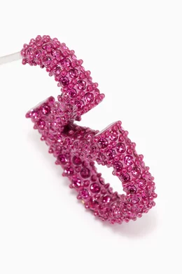 Buy Valentino Garavani Pink Valentino Garavani VLOGO Strass