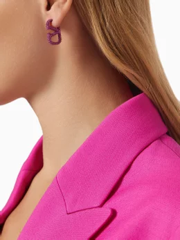 Buy Valentino Garavani Pink Valentino Garavani VLOGO Strass