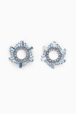 Buy Amina Muaddi Blue Mini Begum Crystal-embellished