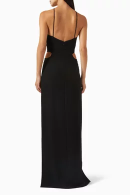 slim fit dress slacks Elisabet Halter Neck Mini Dress Off White main image 1