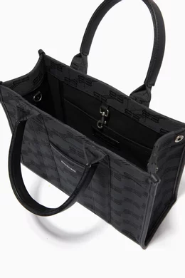 Buy Balenciaga Black Medium Hardware 2.0 Monogram Tote Bag