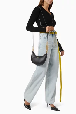 Buy Off White Black Paperclip Hobo 20 Small Shoulder Bag in Leather For Women Online Ounass Saudi