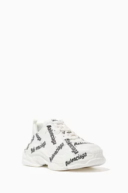 【BALENCIAGA】Allover Logo Triple S ダブルフォーム＆メッシュ Balenciaga Triple S Sneaker Allover Logo | Saks Fifth Avenue