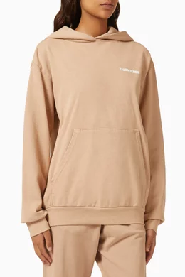 Buy Talentless Brown Lightweight Hoodie in Cotton Fleece For Women
