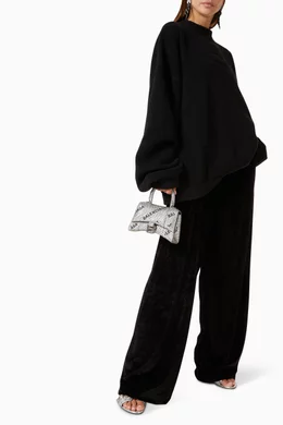 Buy Balenciaga Black Baggy Sweatpants in Velvet Jersey For Women