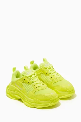 Buy Balenciaga Yellow Triple S Sneakers in Double Foam Mesh For Girls Online Ounass Saudi