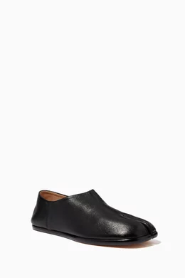 Buy Maison Margiela Black MM Capsule Tabi Babouche Shoes in Camel Leather For Women Online Ounass Saudi