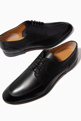 Bally Wedmer Lace Up Black Leather Loafers Wedmer Leather Derby Shoes – On Sale Now with Up to 67% Off  main image 4