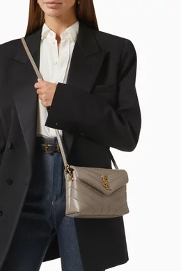 Buy SAINT LAURENT Neutral Toy Loulou Crossbody Bag in Matelasse Leather For Women Online Ounass Saudi