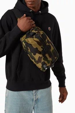 Buy A Bathing Ape Green x Porter 1st Camo Waist Bag in Nylon
