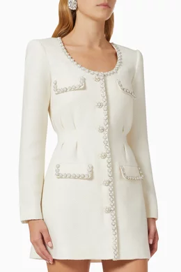 Buy Self-Portrait Neutral Tailored Mini Dress in Boucle-wool For Women  Online | Ounass Saudi
