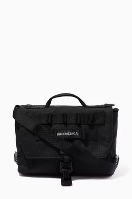 Buy Balenciaga Black Army Messenger Bag in Recycled Nylon For Men