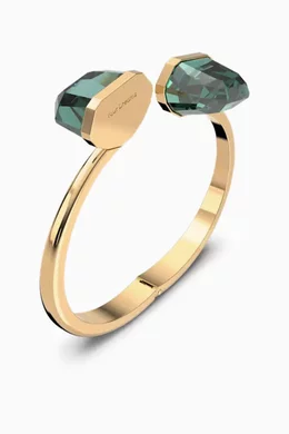 Buy Swarovski Green Lucent Crystal Bangle in Gold-plated Metal For