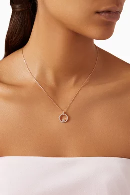 Buy Swarovski Rose Gold Creativity Crystal Circle Pendant Necklace in Rose Gold plated Metal For Women Online Ounass Saudi