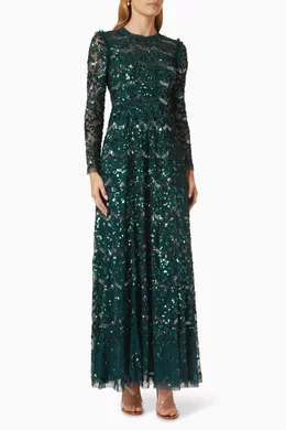 slim fit dress slacks Green Sleeveless High Neck Embroidered Mini Dress