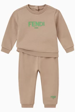 Fendi beige cotton sweatshirt deals