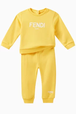 Fendi yellow sweatshirt top
