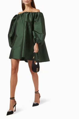 Buy BERNADETTE Green Bobby Mini Dress in Taffeta For Women Online | Ounass  Saudi