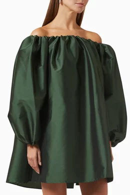 green emerald velvet dress Bernadette Minnie Dress Grass Green main image 1