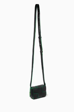 Buy Bottega Veneta Black Mini Candy Cassette Crossbody Bag