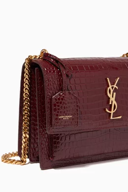Maroon ysl bag store