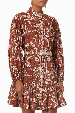 zimmermann edie drop waist dress Halterneck Thigh Split Chiffon Maxi Dress - Blush Pink main image 0