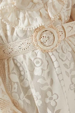 Buy Zimmermann Neutral Tiggy Lace Mini Dress in Cotton For Women Online |  Ounass Saudi