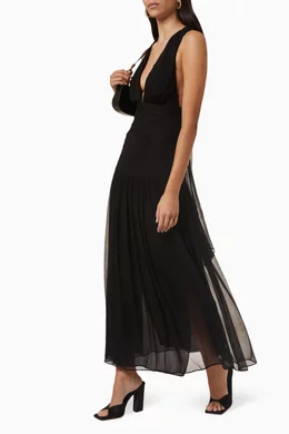 tiered midi cocktail dress Behati Tiered Layer Midi Dress Blue