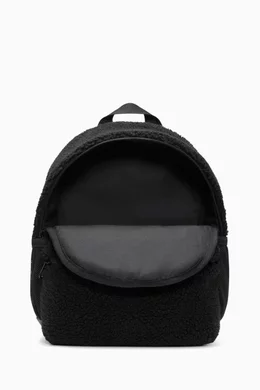 Fuzzy black backpack top