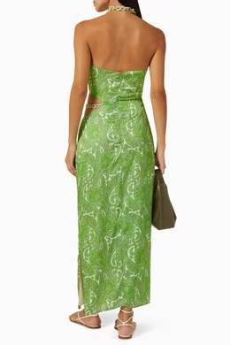green emerald velvet dress Maxi Dress Cowl Neck Occasion Dress | Chartreuse