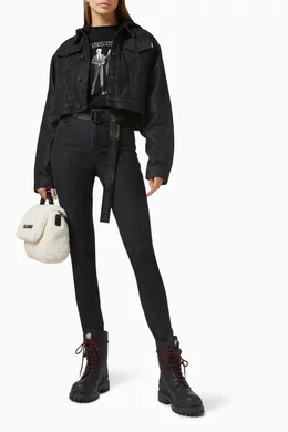 Buy KARL LAGERFELD Black x Cara Delevingne Skinny Jeans in Denim