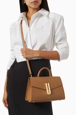 Buy DeMellier Brown The Midi Montreal Top Handle Bag in Smooth 