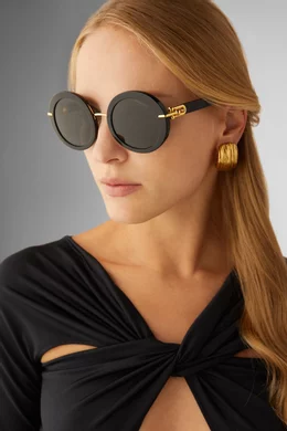 Buy Tiffany Co. Black Round Sunglasses in Acetate For Women Online Ounass Saudi