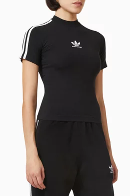 Buy Balenciaga Black x Adidas Shrunk T-shirt in Cotton
