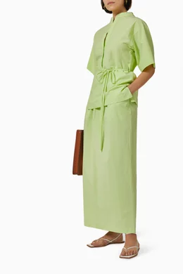bondi born green dress Bondi Born Sardinia Mini Dress in Apple – Coco & Lola main image 1