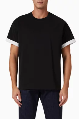 【BOTTEGA VENETA】Double Layer T-shirt Parakeet Fondant Bottega Veneta Cotton T-shirt In Parakeet | ModeSens