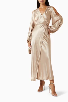 Shona joy wrap midi dress on sale
