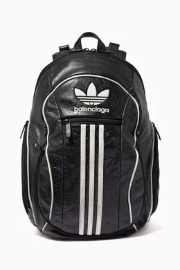 Buy Balenciaga Black x Adidas Backpack in Leather For Men Online